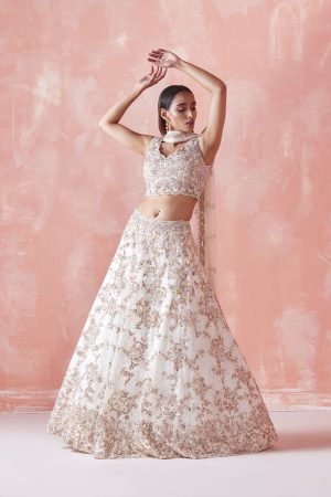 Ivory Embroidered Lehenga Set