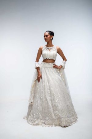 Ivory Illume Cascade Lehanga
